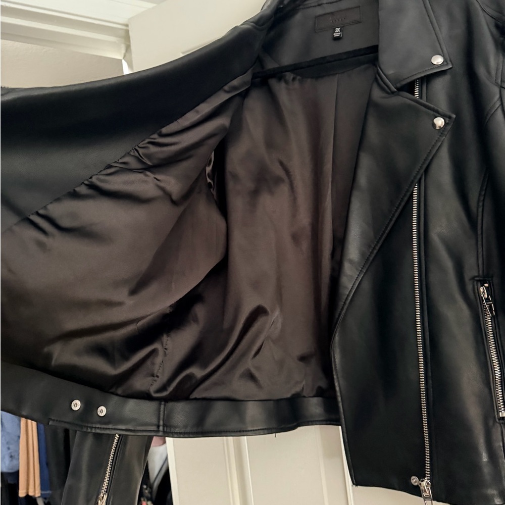 FREE SHIPPING Blank NYC Charcoal Leather Jacket - Picture 12 of 13